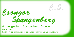 csongor spangenberg business card